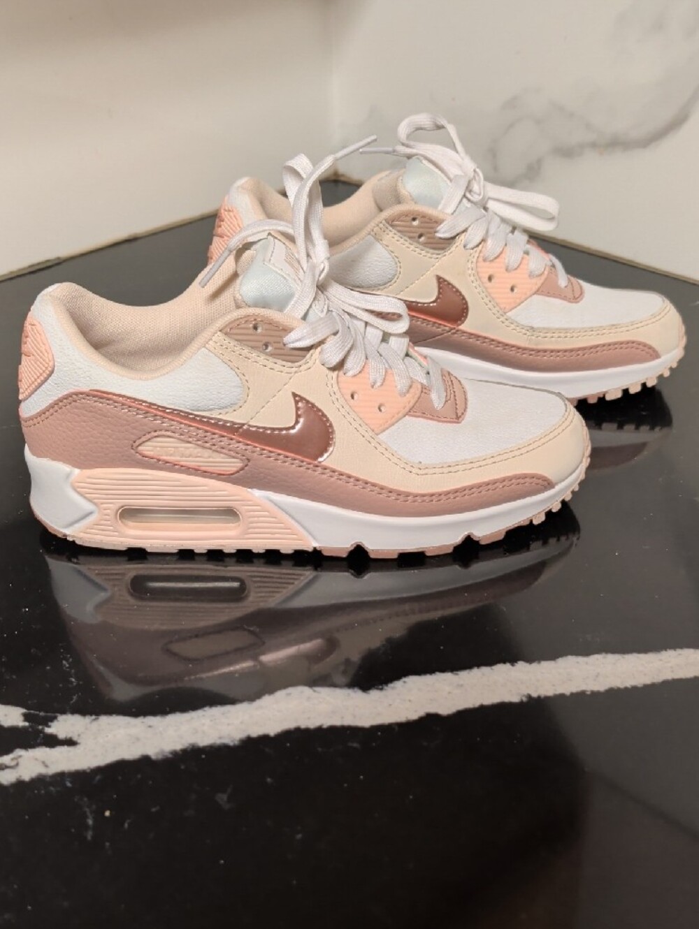 Nike Air Max 90 Next Nature Premium 'Washed Coral' Sneakers Size 6 Used Exc - Picture 5 of 10